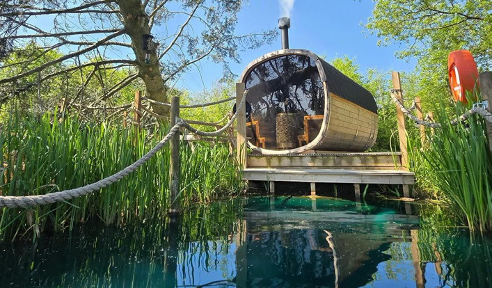 Lakeside wood-fired sauna